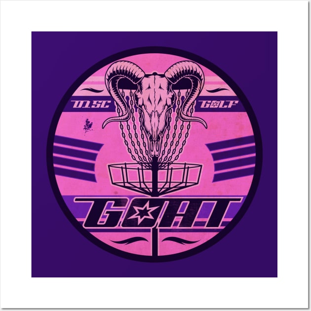 Disc Golf Pink Goat Wall Art by CTShirts